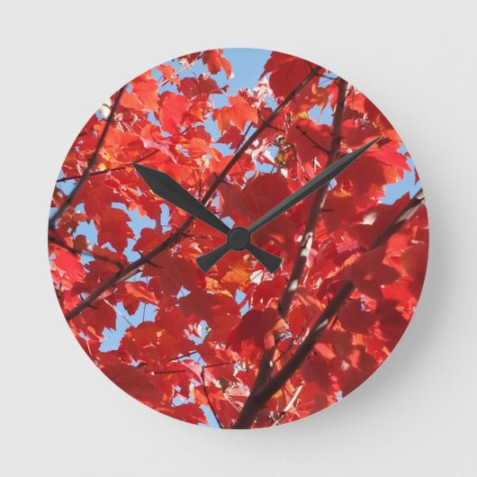 Rode Herfst Ronde Klok (Voorkant)