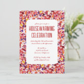 Rode Herfst Verlaat Chic Custom HOUSEWARMING PARTY Kaart (Staand voorkant)