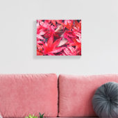 Rode herfstbladeren canvas afdruk (Insitu (Woonkamer))