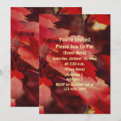 Rode herfstbladeren natuur  kaart (Voorkant / Achterkant)