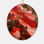 Rode herfstbladeren Natuur Ornament (Links)