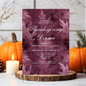 Rode herfstbladeren Thanksgiving-diner Kaart