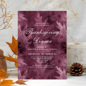 Rode herfstbladeren Thanksgiving-diner Kaart