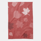  rode herfstbladeren theedoek (Verticaal)