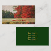Rode herfstbomen die Natuur Visitekaartje schilder (Voorkant / Achterkant)
