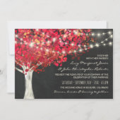 Rode herfstboom en het Bouw van de Vormen van het  Kaart (Voorkant)