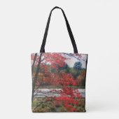 Rode herfstloof moeras natuur tote bag (Achterkant)