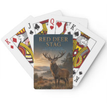 Rode Hert Stag Highland Weide DIEREN Poker
