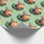 Rode herten cadeaupapier (Hoek)