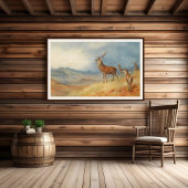 Rode Herten In Een Hooglandschap, Kunst Poster