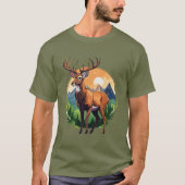 Rode herten t-shirt (Voorkant)