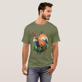 Rode herten t-shirt (Voorkant volledig)