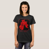Rode Hete Baardiris Bloem Abstract Persoonlijk T-shirt (Voorkant volledig)