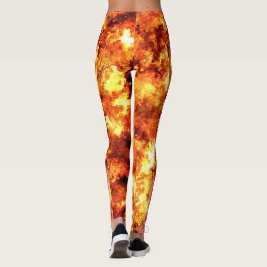 Rode hete brand leggings (Achterkant)