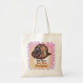 Rode hete brandweerman canvas tas (Voorkant)