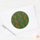 Rode hete chilipepers ronde sticker (Envelop)