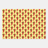 Rode Hete Kawaii Pepper Diva Mexicaanse Hoed Inpakpapier Vel (Voorkant 2)