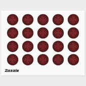Rode hete klassieker ronde sticker (Vel)