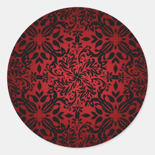 Rode hete klassieker ronde sticker (Voorkant)