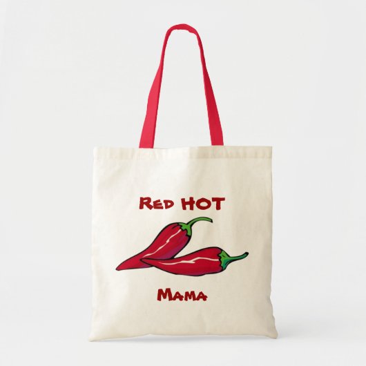 Rode Hete Mama Canvas tas (Voorkant)