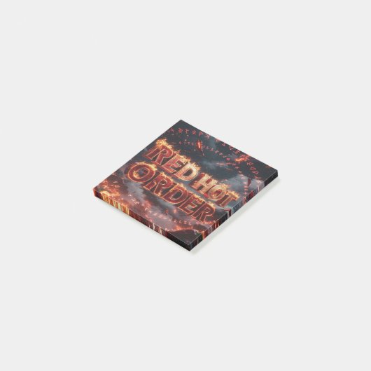 Rode Hete Orde Post-it® Notes (Schuin)
