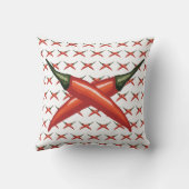 Rode hete paprika's, Paarse bloesem Kussen (Achterkant)