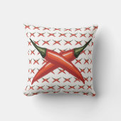 Rode hete paprika's, Paarse bloesem Kussen (Voorkant)