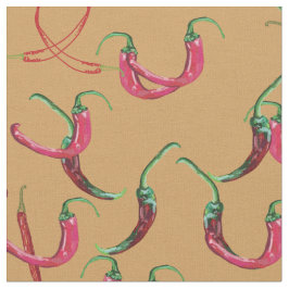 Rode hete paprika's  stof