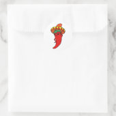 Rode Hete Peper Diva Mexicaanse Hoed Ronde Sticker (Tas)