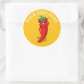 Rode hete peper diva ronde sticker (Tas)