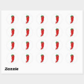 Rode Hete Peper Diva Ronde Sticker (Vel)