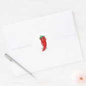 Rode Hete Peper Diva Ronde Sticker (Envelop)
