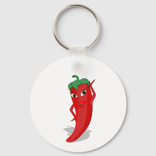 Rode Hete Peper Diva Sleutelhanger (Voorkant)