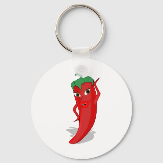 Rode Hete Peper Diva Sleutelhanger (Voorkant)