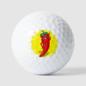 Rode Hete Peper Diva Verfspatten Golfballen (Voorkant)