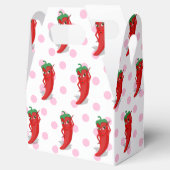 Rode Hete Peper Divas Roze Stip Favor Dozen Bedankdoosjes (Geopend)