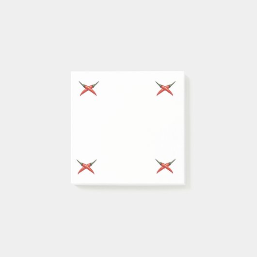 Rode hete pepers kunst post-it® notes (Voorkant)