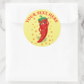 Rode Hete Pepper Diva Schieten Ster Ronde Sticker (Tas)