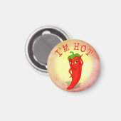 Rode Hete Pepper Diva  Stijl Print Magneet (Voorkant / Achterkant)