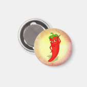 Rode Hete Pepper Diva  Stijl Print Magneet (Voorkant / Achterkant)