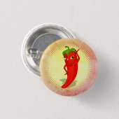 Rode Hete Pepper Diva Stijl Print Ronde Button 3,2 Cm (Voorkant /achterkant)
