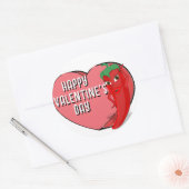 Rode Hete Pepper Diva Valentijnse Ronde Sticker (Envelop)