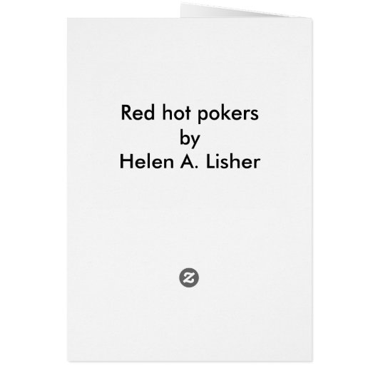 Rode hete-pokerblokkaart (Achterkant)