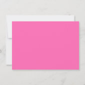 Rode Hete Roze Wingeschrift Monogram Doe-het-zelf Bedankkaart (Achterkant)