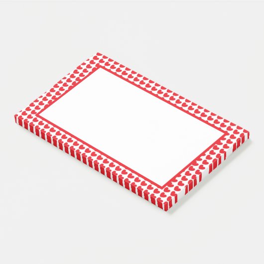Rode Hete Valentijn Harten Post-it® Notes (Schuin)