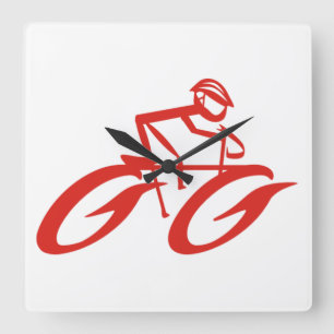 Rode hete wieltjes wandklok