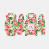 Rode Hibiscus 60e Verjaardagsfeestgunst Box Bedankdoosjes (Uitgevouwen)