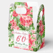 Rode Hibiscus 60e Verjaardagsfeestgunst Box Bedankdoosjes (Geopend)