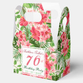 Rode Hibiscus 70e Verjaardagsfeestgunst Box Bedankdoosjes (Geopend)