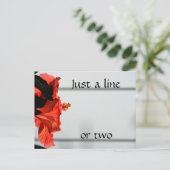 Rode Hibiscus Bloem Fotografische Botanische Briefkaart (Staand voorkant)